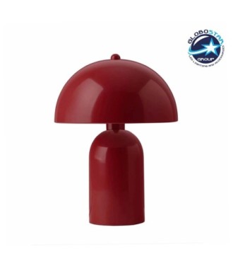 GLOBOSTAR® GASCO 204-0148 Μοντέρνο Επιτραπέζιο Φωτιστικό Πορτατίφ με Ντουί 1 x E27 AC 220-240V IP20 - Κόκκινο - Μ25 x Π25 x Υ35cm